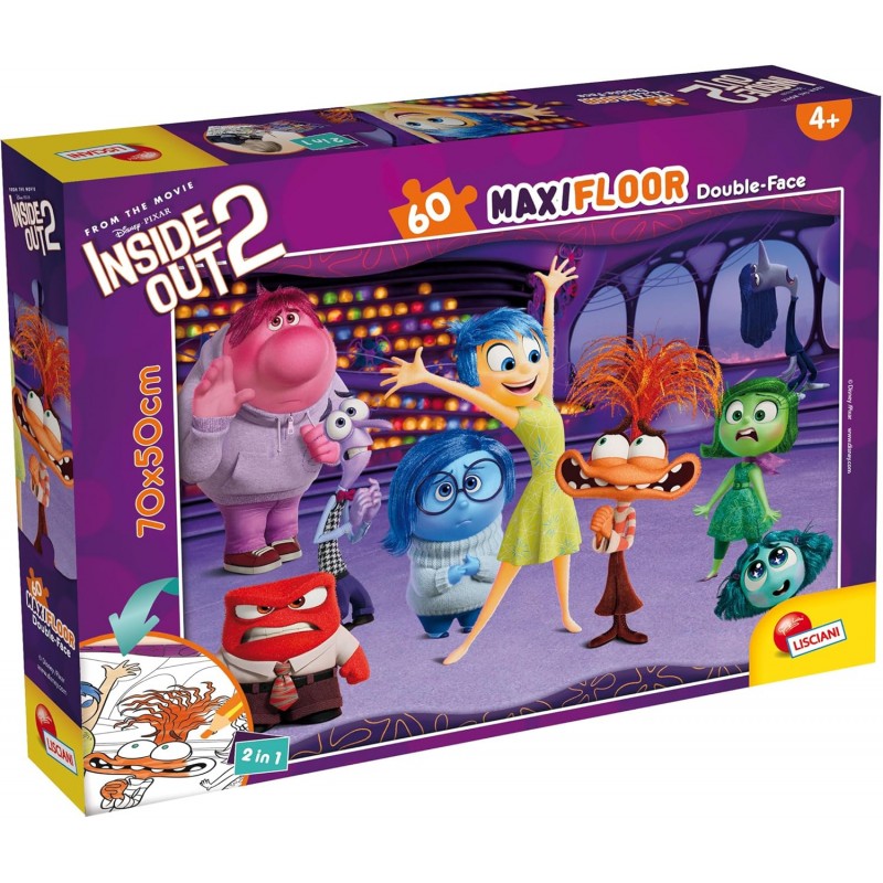 LISCIANIGIOCHI - inside Out 2 Puzzle 60 Pezzi Maxi Flor - 112265