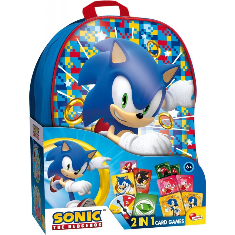 LISCIANIGIOCHI - Sonic Zainetto 2 in 1 Card Games - 104536