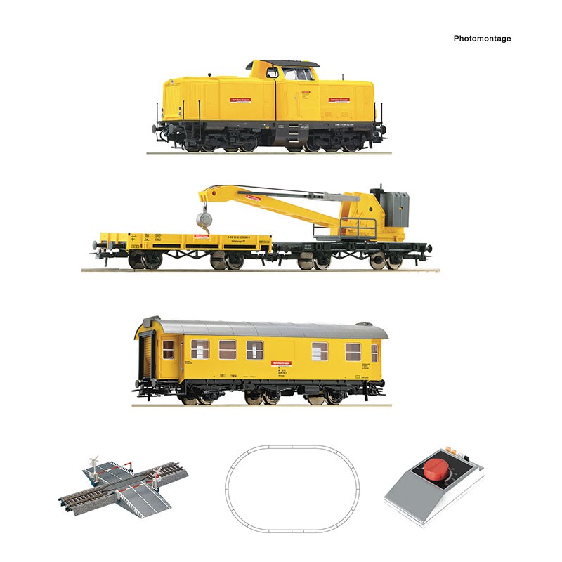 Scatola di avviamento analogica. Locomotiva diesel con gru. ROCO 5100002