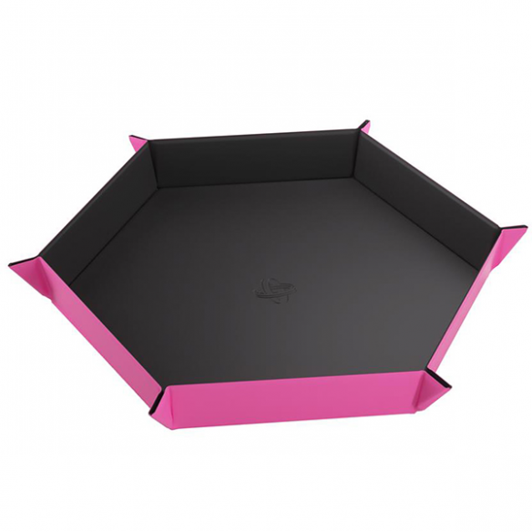 Magnetic Dice Tray Esagonale - Nero/Rosa - Gamegenic