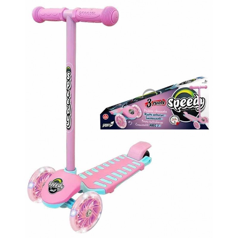 MANDELLI - Monopattino Speedy Rosa con Ruote Luminose - 707300156