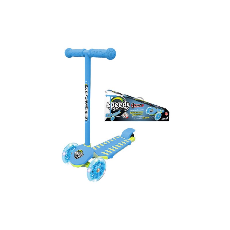 MANDELLI - Monopattino Speedy Azzurro con Ruote Luminose - 707300151