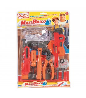 Maxi Brico - Playset Attrezzi da Lavoro 15 Pezzi