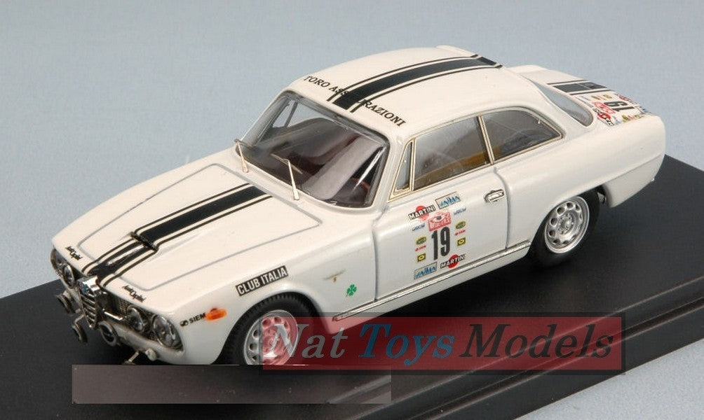 MODELLINO IN SCALA COMPATIBILE CON ALFA ROMEO 2600 N.19 MONTEC.-SESTRIERE 1987 BUZZONETTI-RONDINELLI 1:43 BANG BG7305