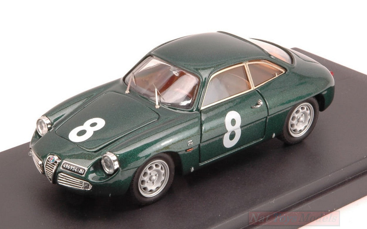 MODELLINO IN SCALA COMPATIBILE CON ALFA ROMEO GIULIETTA SZ N.8 RETIRED TARGA FLORIO 1961 DI PRIOLO-MAN.1:43 BANG BG7303