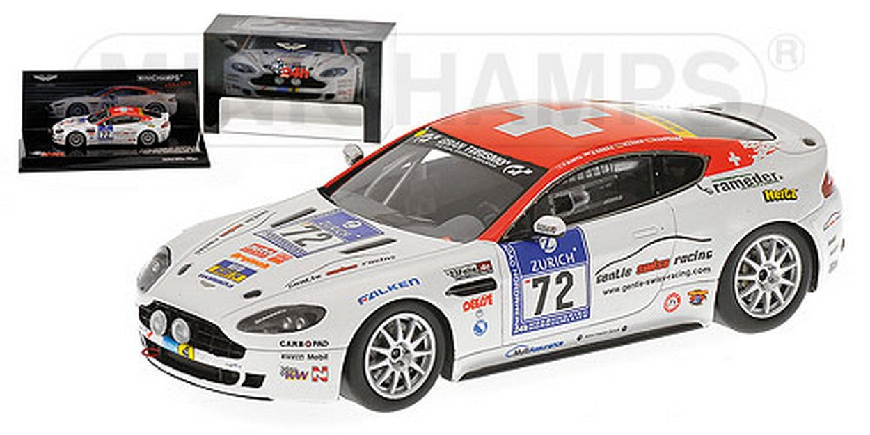 MODELLINO IN SCALA COMPATIBILE CON ASTON MARTIN N.72 NURBURGRING 2009 1:43 MINICHAMPS PM437091372