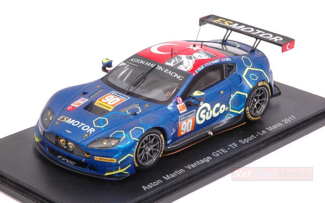 MODELLINO IN SCALA COMPATIBILE CON ASTON MARTIN VANTAGE GTE N.90 36th LM 2017 YOLUC-HANKEY-BELL 1:43 SPARK MODEL S5841