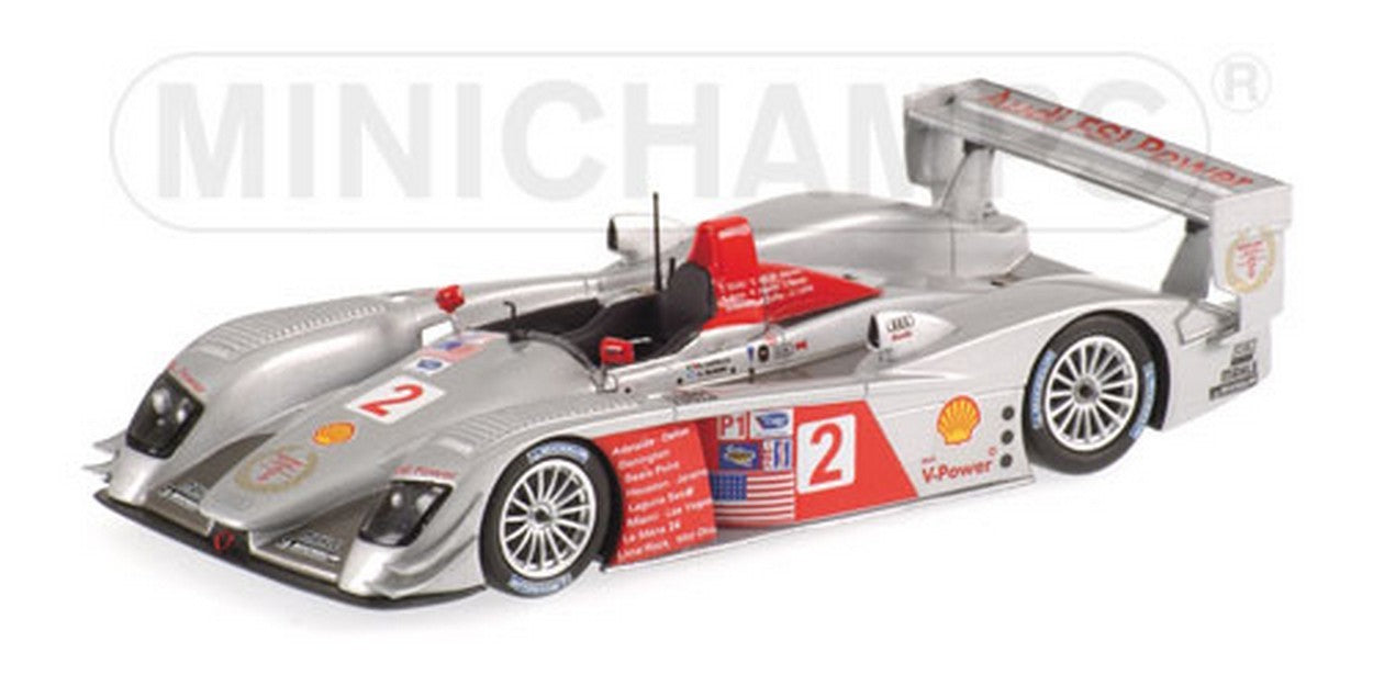 MODELLINO IN SCALA COMPATIBILE CON AUDI R 8 N.1 ALMS 2006 1:43 MINICHAMPS PM400061302