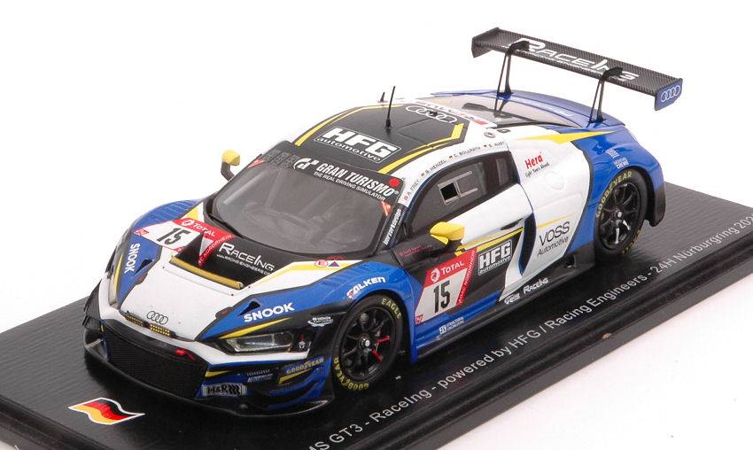 MODELLINO IN SCALA COMPATIBILE CON AUDI R8 GT3 N.15 24 H NURBURGRING 2020 HENZELFREY-BOLLRATH-AUST 1:43 SPARK MODEL SG713