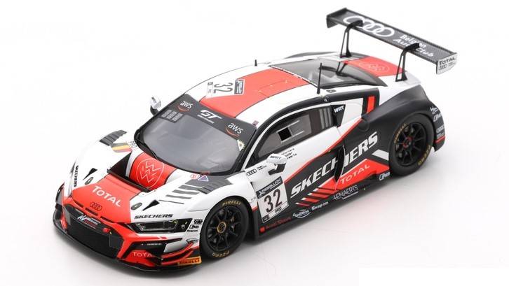 MODELLINO IN SCALA COMPATIBILE CON AUDI R8 GT3 N.32 24 H SPA 2020 MORTARA-WEERTS-STIPPLER 1:43 SPARK MODEL SB412