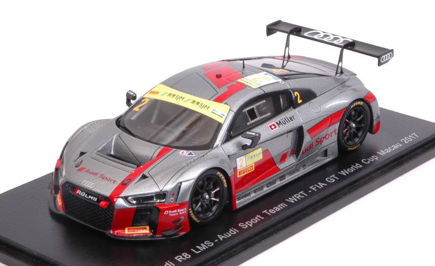 MODELLINO IN SCALA COMPATIBILE CON AUDI R8 LMS N.2 FIA GT WORLD CUP MACAU 2017 N.MULLER 1:43 SPARK MODEL SA137