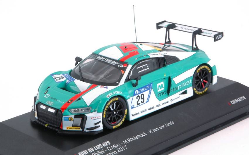 MODELLINO IN SCALA COMPATIBILE CON AUDI R8 N.29 24 H NURBURGRING 2017 DE PHILLIPPI-MIES-WINKELHOCK 1:43 CMR CMR43019