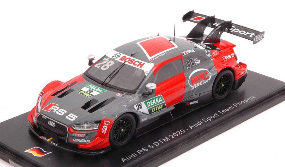 MODELLINO IN SCALA COMPATIBILE CON AUDI RS 5 N.28 DTM CHAMPION 2020 LOIC DUVAL 1:43 SPARK MODEL SG653