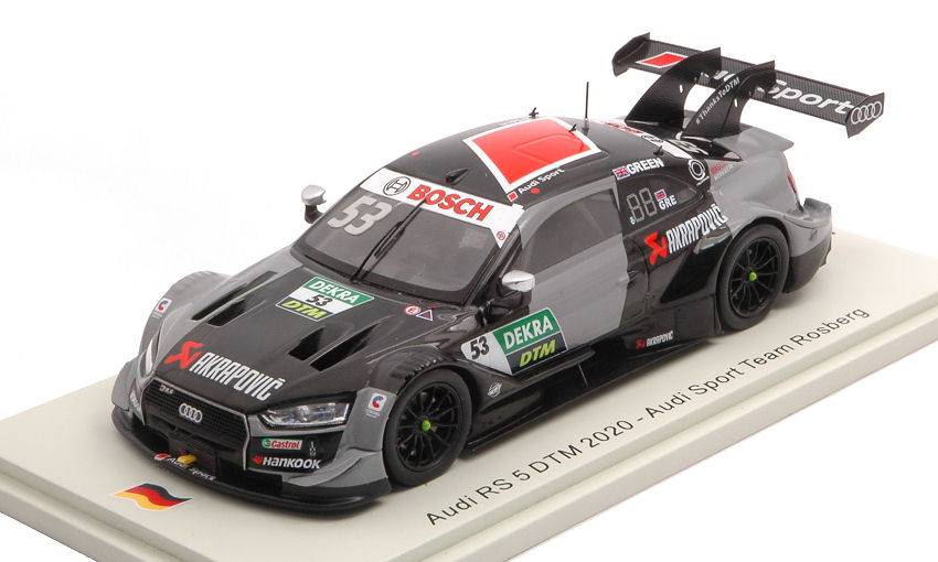 MODELLINO IN SCALA COMPATIBILE CON AUDI RS 5 N.53 DTM 2020 JAMIE GREEN 1:43 SPARK MODEL SG650