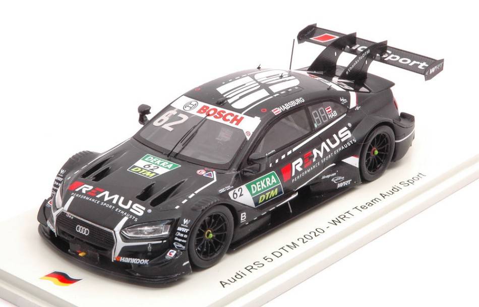 MODELLINO IN SCALA COMPATIBILE CON AUDI RS 5 N.62 DTM 2020 FERDINAND HABSBURG 1:43 SPARK MODEL SG658
