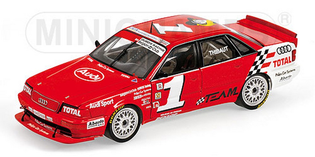 MODELLINO IN SCALA COMPATIBILE CON AUDI V8 EVOLUTION TOTAL N.1 P.A.THIBAUT 1993 1:43 MINICHAMPS PM400931401