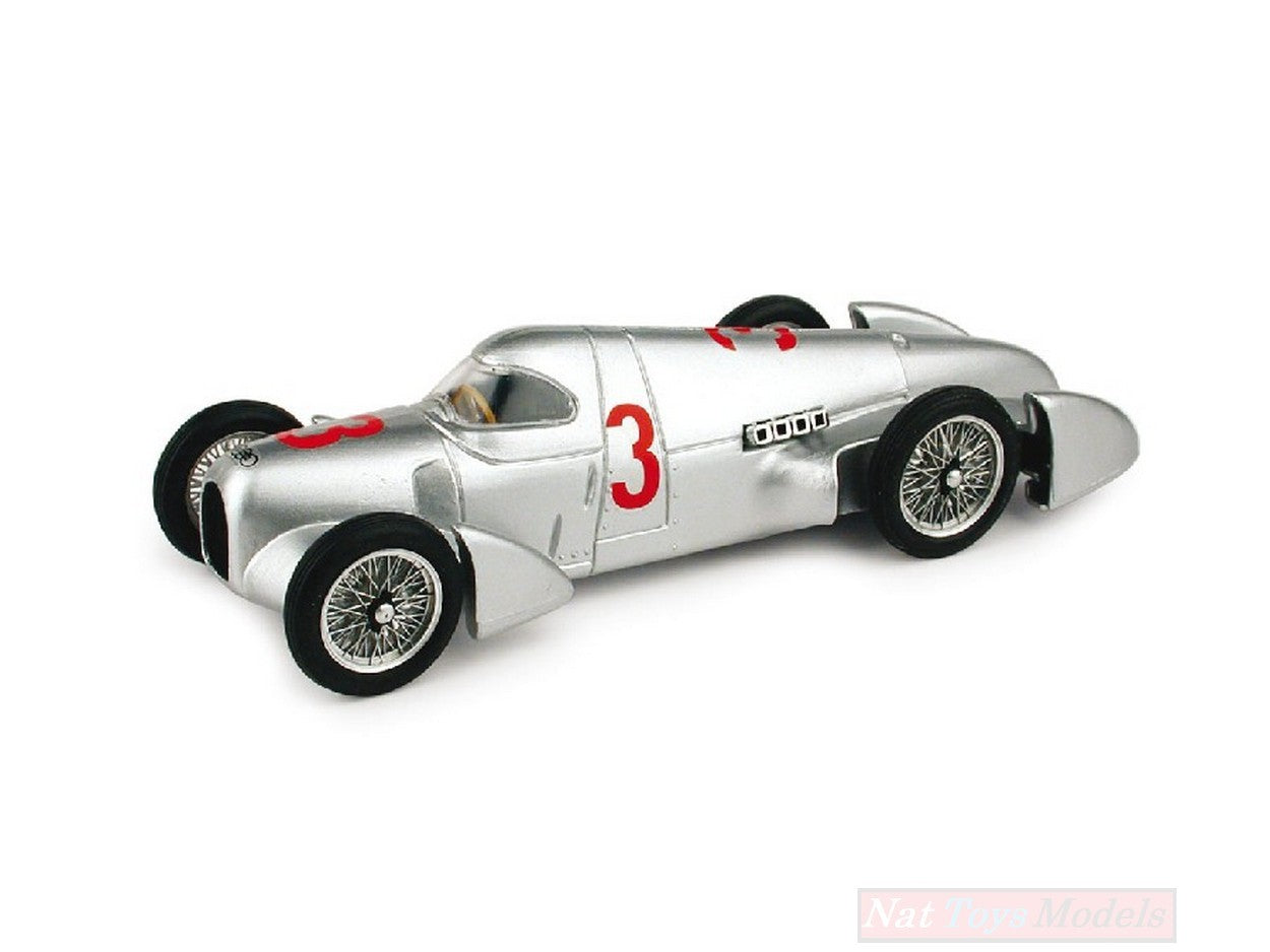 MODELLINO IN SCALA COMPATIBILE CON AUTO UNION REKORDWAGEN AVUSRENNEN 1935 1:43 BRUMM BM0107