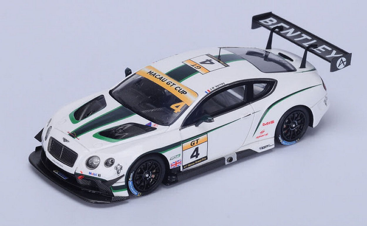 MODELLINO IN SCALA COMPATIBILE CON BENTLEY CONTINENTAL GT3 N.4 MACAU GT CUP 2014 JEAN KARL VERNAY 1:43 SPARK MODEL SA084