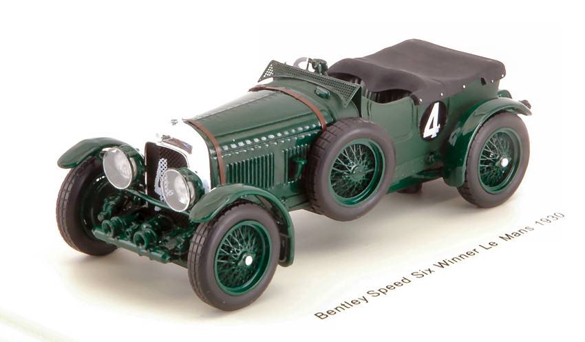 MODELLINO IN SCALA COMPATIBILE CON BENTLEY SPEED SIX N.4 WINNER LM 1930 W.BARNATO-G.KIDSTON 1:43 REPRO SPARK MODEL 43LM30