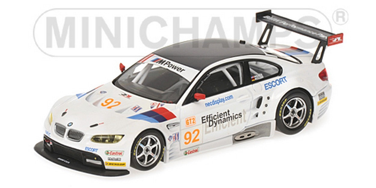 MODELLINO IN SCALA COMPATIBILE CON BMW M3 GT2 N.92 ALMS 2009 1:43 MINICHAMPS PM400092992