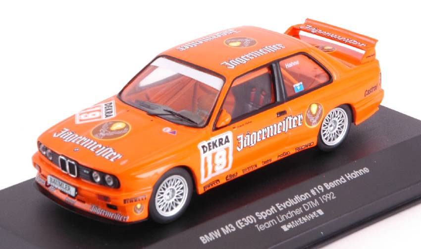 MODELLINO IN SCALA COMPATIBILE CON BMW M3 JAGERMEISTER N.19 DTM 1992 A.HAHNE 1:43 CMR CLASSIC MODEL REPLICARS CMR43034