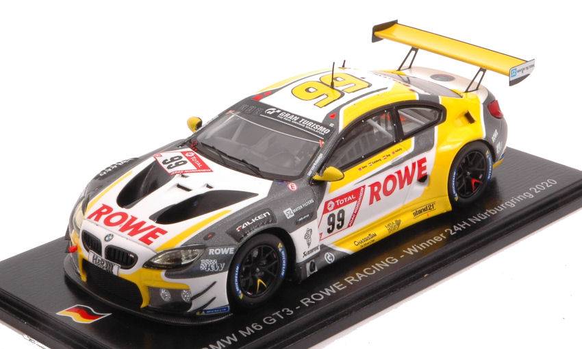 MODELLINO IN SCALA COMPATIBILE CON BMW M6 GT3 N.99  24 H NURBURGRING 2020 SIMS-CATSBURG-YELLOLY 1:43 SPARK MODEL SG680