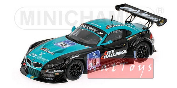 MODELLINO IN SCALA COMPATIBILE CON BMW Z4 GT3 N.18 NURBURGRING 2012 GORANSSON-KLINGMANN-LAMY-WITTMANN 1:43 MINICHAMPS PM43712291