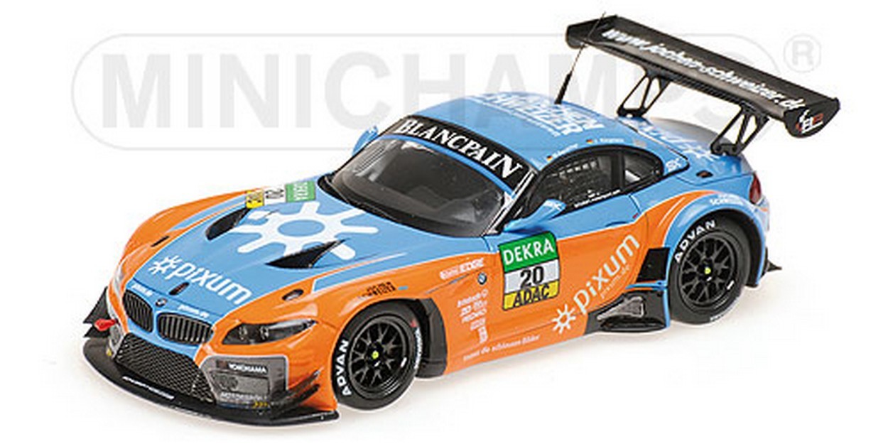 MODELLINO IN SCALA COMPATIBILE CON BMW Z4 GT3 N.20 ADAC GT MASTER 2014 1:43 MINICHAMPS PM437142020