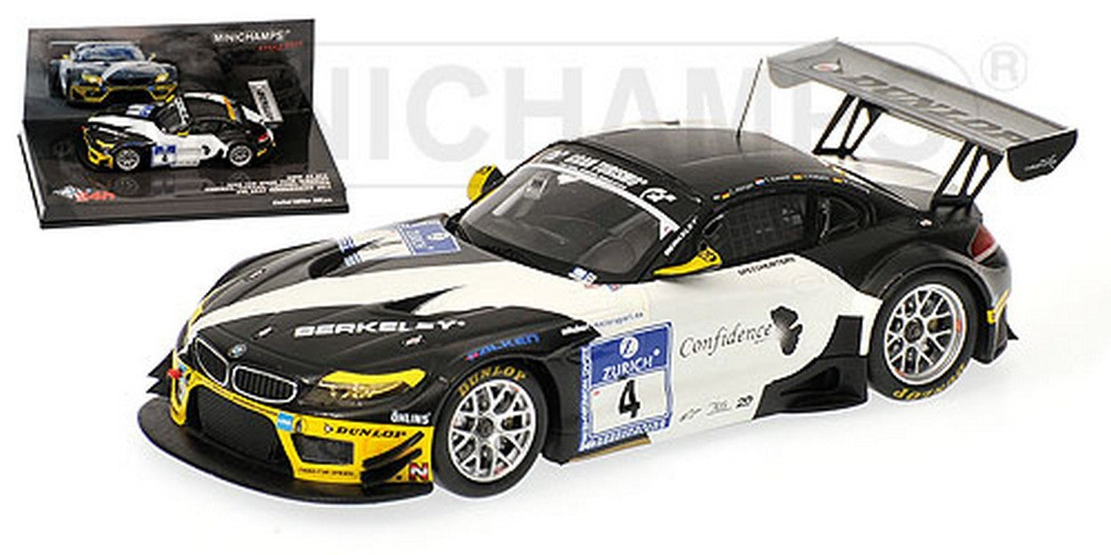 MODELLINO IN SCALA COMPATIBILE CON BMW Z4 GT3 N.4 24H NURBURGRING 2011 1:43 MINICHAMPS PM437112904