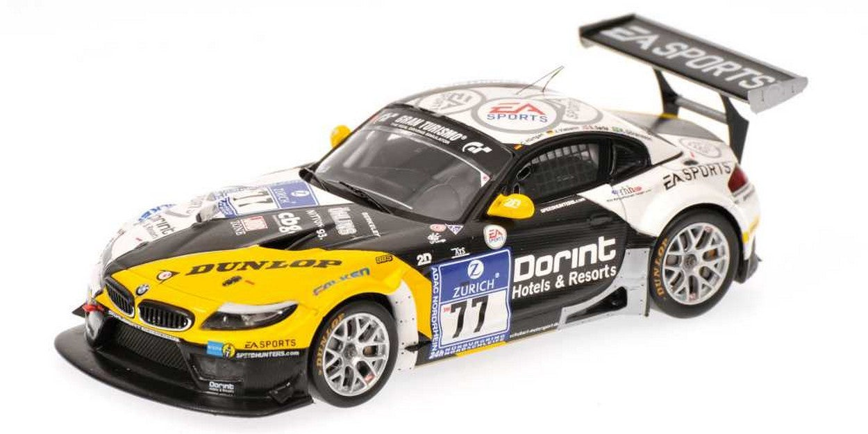 MODELLINO IN SCALA COMPATIBILE CON BMW Z4 GT3 N.77 NURBURGRING 2010 1:43 MINICHAMPS PM437102077