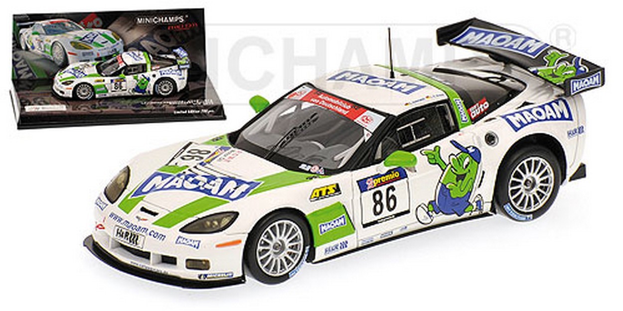 MODELLINO IN SCALA COMPATIBILE CON CORVETTE Z06R GT3 CALLAWAY N.86 2010 1:43 MINICHAMPS PM437101486