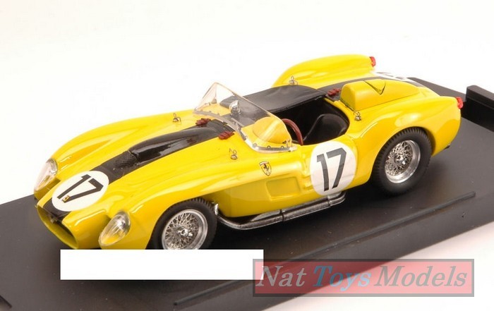 MODELLINO IN SCALA COMPATIBILE CON FERRARI 250 TR 58 N.17 RETIRED LE MANS 1958 A.G.MENA-P.DROGO 1:43 BANG BG7130