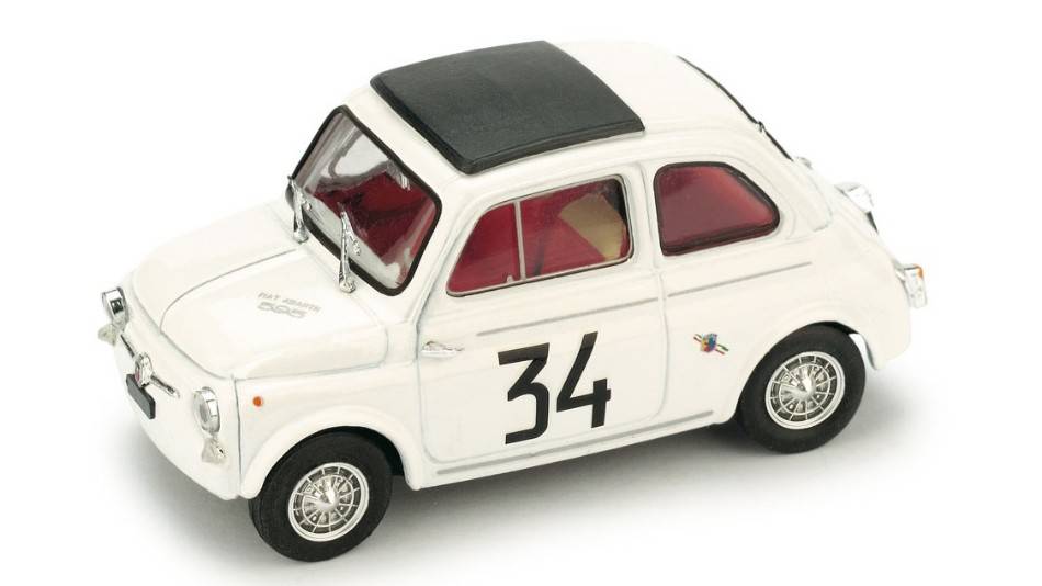 MODELLINO IN SCALA COMPATIBILE CON FIAT ABARTH 595 N.34 DEBUTTO E VITTORIA DELLA 595 MONZA 64 F.PATRIA 1:43 BRUMM BM0473