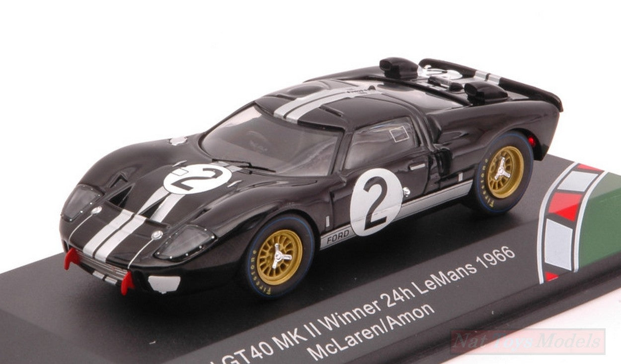 MODELLINO IN SCALA COMPATIBILE CON FORD GT40 MKII N.2 WINNER LM 1966 B.MC LAREN-C.AMON 1:43 CMR CLASSIC MODEL REPLICARS CMR43054