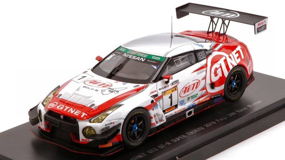 MODELLINO IN SCALA COMPATIBILE CON GTNET GT3 GT-R N.1 SUPER TAIKYU 2019 FUJI 24 H RACE WINNER 1:43 EBBRO EB45676