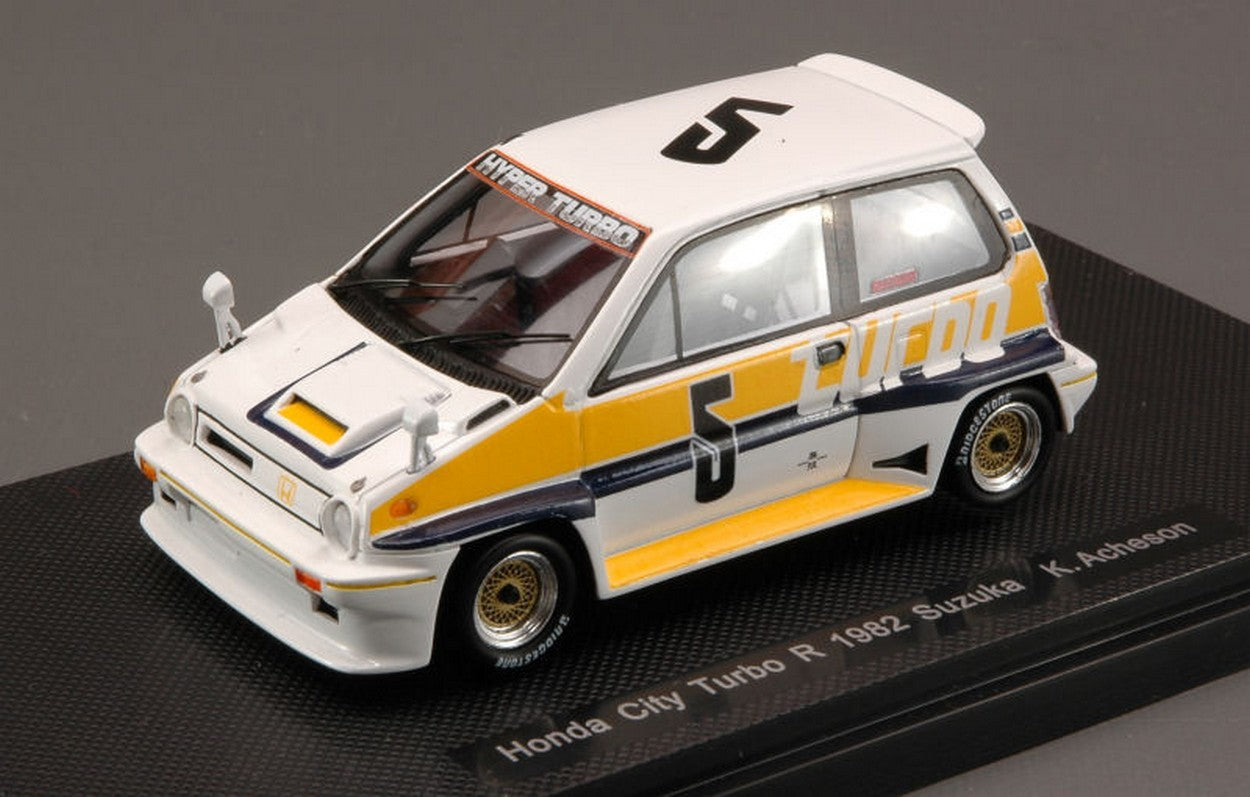 MODELLINO IN SCALA COMPATIBILE CON HONDA CITY TURBO R N.5 SUZUKA 1982 K.ACHESON 1:43 EBBRO EB44473