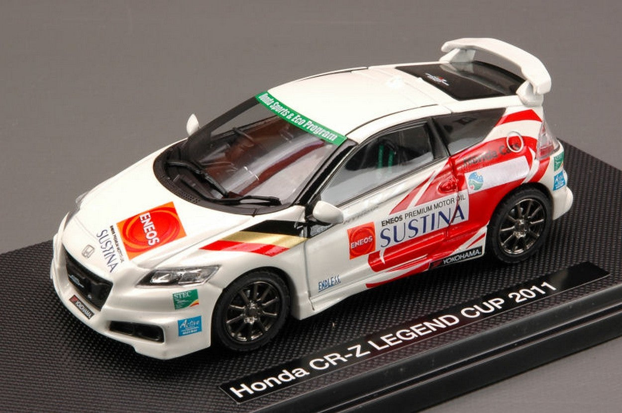 MODELLINO IN SCALA COMPATIBILE CON HONDA CR-Z LEGEND CUP 2011 WHITE (DECALS FOR N.3/15/32/37) 1:43 EBBRO EB44692