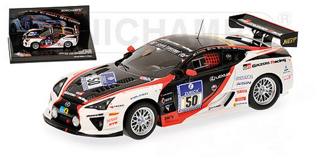 MODELLINO IN SCALA COMPATIBILE CON LEXUS N.50 NURBURGRING 2010 1:43 MINICHAMPS PM437101650