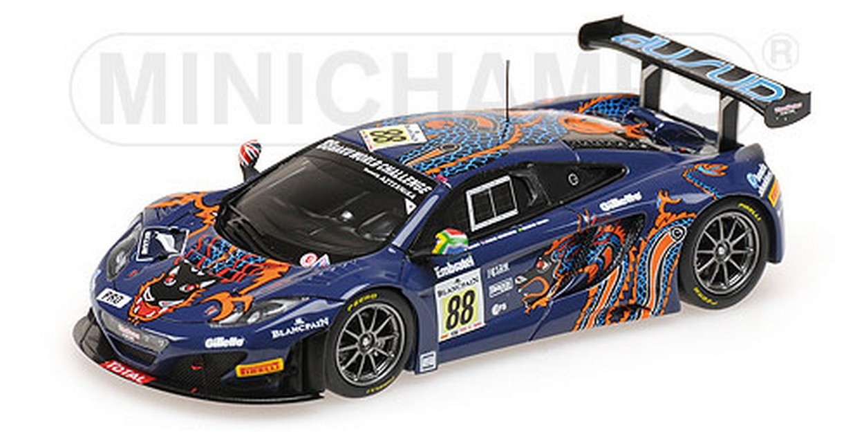 MODELLINO IN SCALA COMPATIBILE CON MC LAREN MP4-12C GT3 N.88 24H SPA 2013 BARFF-SENNA-GOODWIN 1:43 MINICHAMPS PM437131388