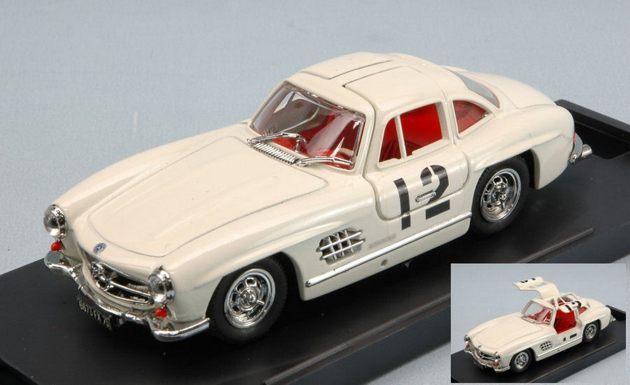 MODELLINO IN SCALA COMPATIBILE CON MERCEDES 300 SL N.12 RALLYE DE SESTRIERES 1957 CLAUDE LE GUEZEC 1:43 BANG BG7191