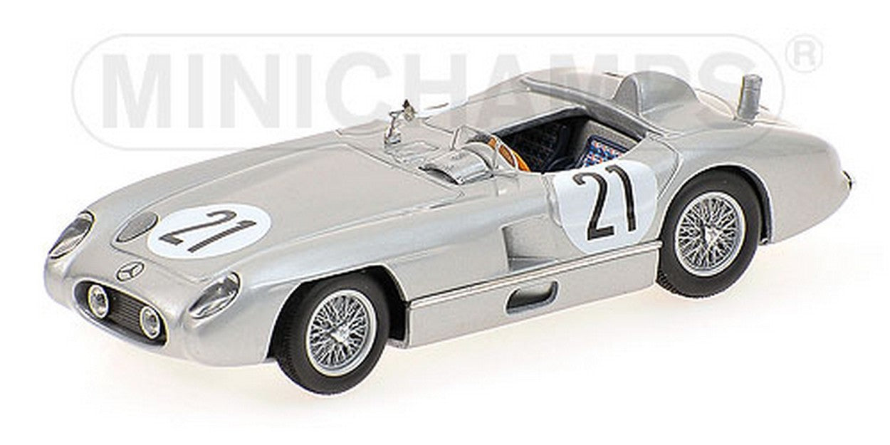 MODELLINO IN SCALA COMPATIBILE CON MERCEDES 300 SLR N.21 29th LM 1955 K.KLING 1:43 MINICHAMPS PM432553021
