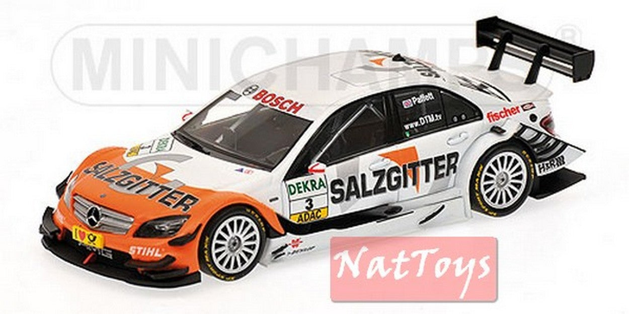 MODELLINO IN SCALA COMPATIBILE CON MERCEDES C CLASS N.3 DTM 2010 1:43 MINICHAMPS PM400103903