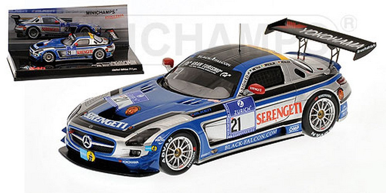 MODELLINO IN SCALA COMPATIBILE CON MERCEDES SLS AMG GT3 N.21 NURBURGRING 2011 1:43 MINICHAMPS PM437110321