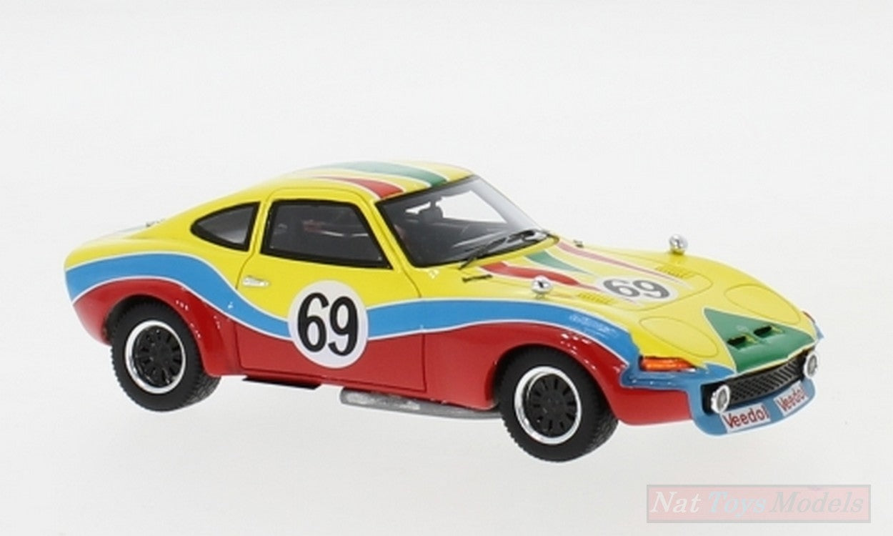 MODELLINO IN SCALA COMPATIBILE CON OPEL GT STONEMASON N.69 GP NURBURGRING 1972 B.DOLK 1:43 NEO SCALE MODELS NEO45806