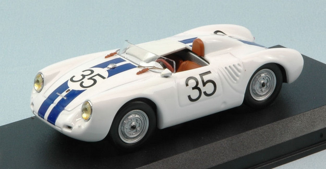 MODELLINO IN SCALA COMPATIBILE CON PORSCHE 550 RS N.35 8th LM 1957 E.HUGUS-BARON C.G.DE BEAUFORT 1:43 BEST MODEL BT9619