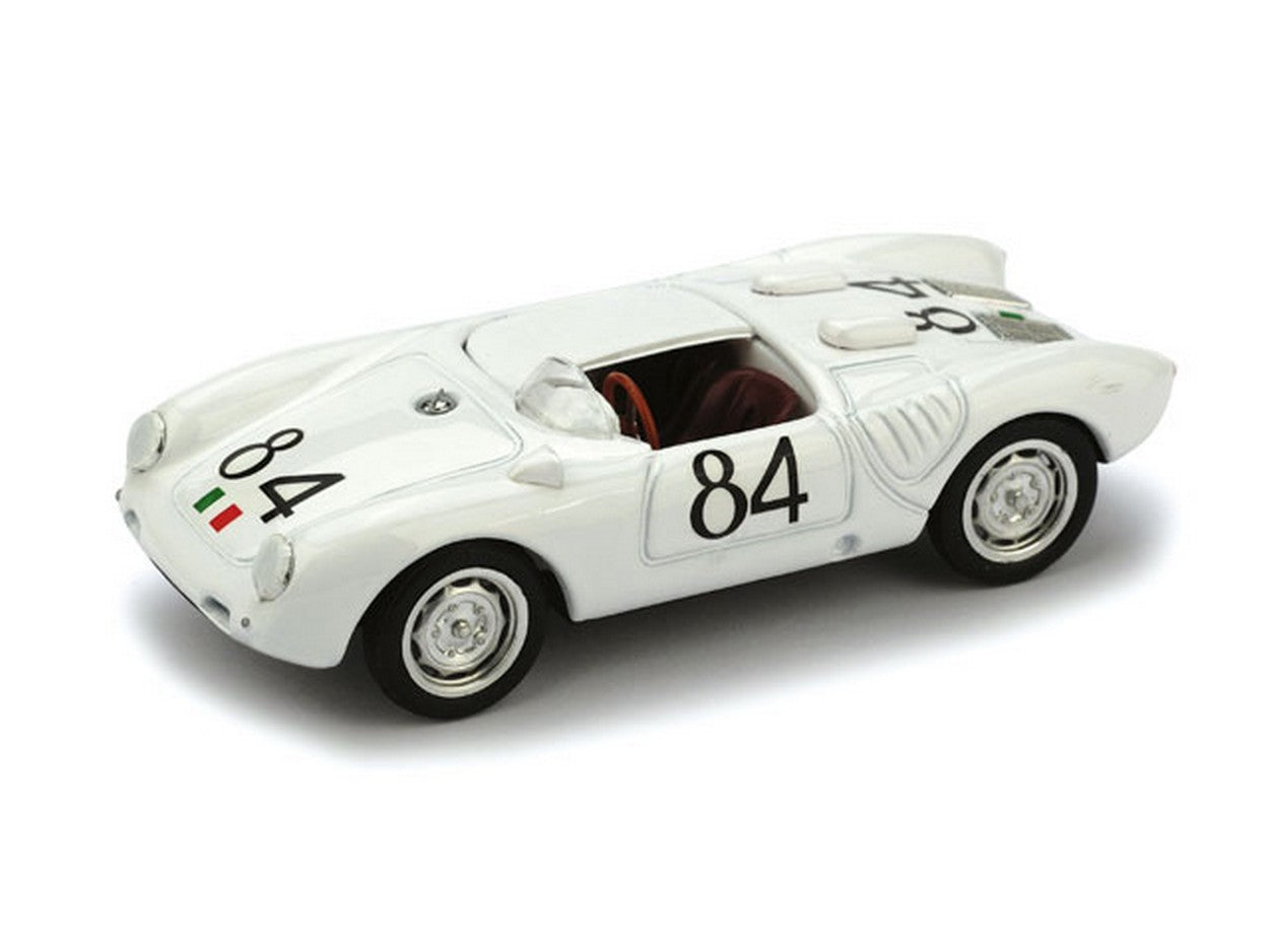 MODELLINO IN SCALA COMPATIBILE CON PORSCHE 550A RS SPYDER N.84 WINNER TARGA FLORIO 1956 U.MAGLIOLI 1:43 BRUMM BM0515