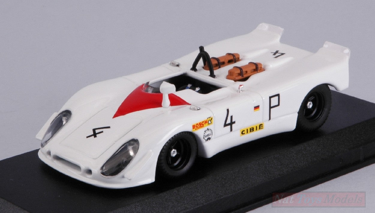 MODELLINO IN SCALA COMPATIBILE CON PORSCHE 908/02 FLUNDER N.4 2nd 1000 KM NURBURGRING 1969 STOMMELEN-HERMAN BEST MODEL BT9754