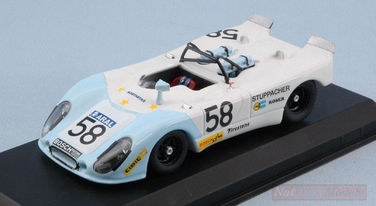 MODELLINO IN SCALA COMPATIBILE CON PORSCHE 908/02 N.58 ACCIDENT LM 1972 W.ROSER-O.STUPPACHER 1:43 BEST MODEL BT9257-2