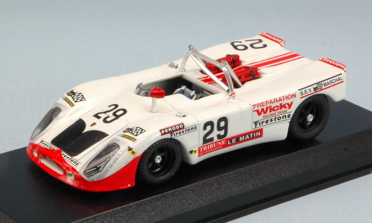 MODELLINO IN SCALA COMPATIBILE CON PORSCHE 908/2 FLUNDER N.29 17th LM 1971 WICKY-OLIVAR 1:43 BEST MODEL BT9581