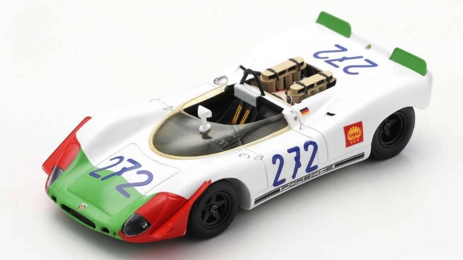MODELLINO IN SCALA COMPATIBILE CON PORSCHE 908-2 N.272 4th TARGA FLORIO 1969 W.KAUSHEN-K.VON WENDT 1:43 SPARK MODEL S9247